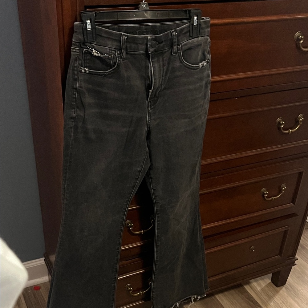 American Eagle Outfitters Dark Gray Flare Jeans